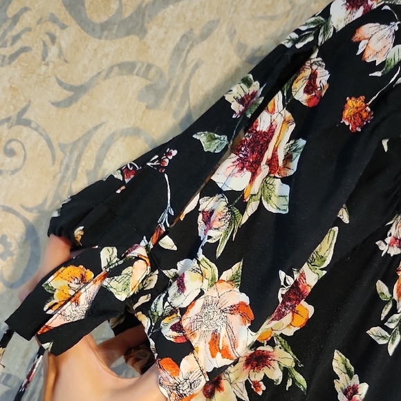 Xhilaration Black Floral Jumpsuit - Picture 6 of 6